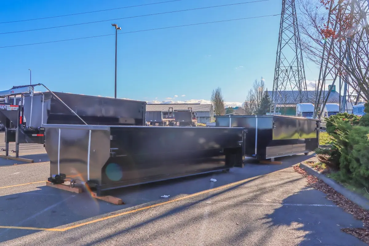 Roll-off dumpster ready for waste disposal at job site for Residential Dumpster Rental in San Benito
